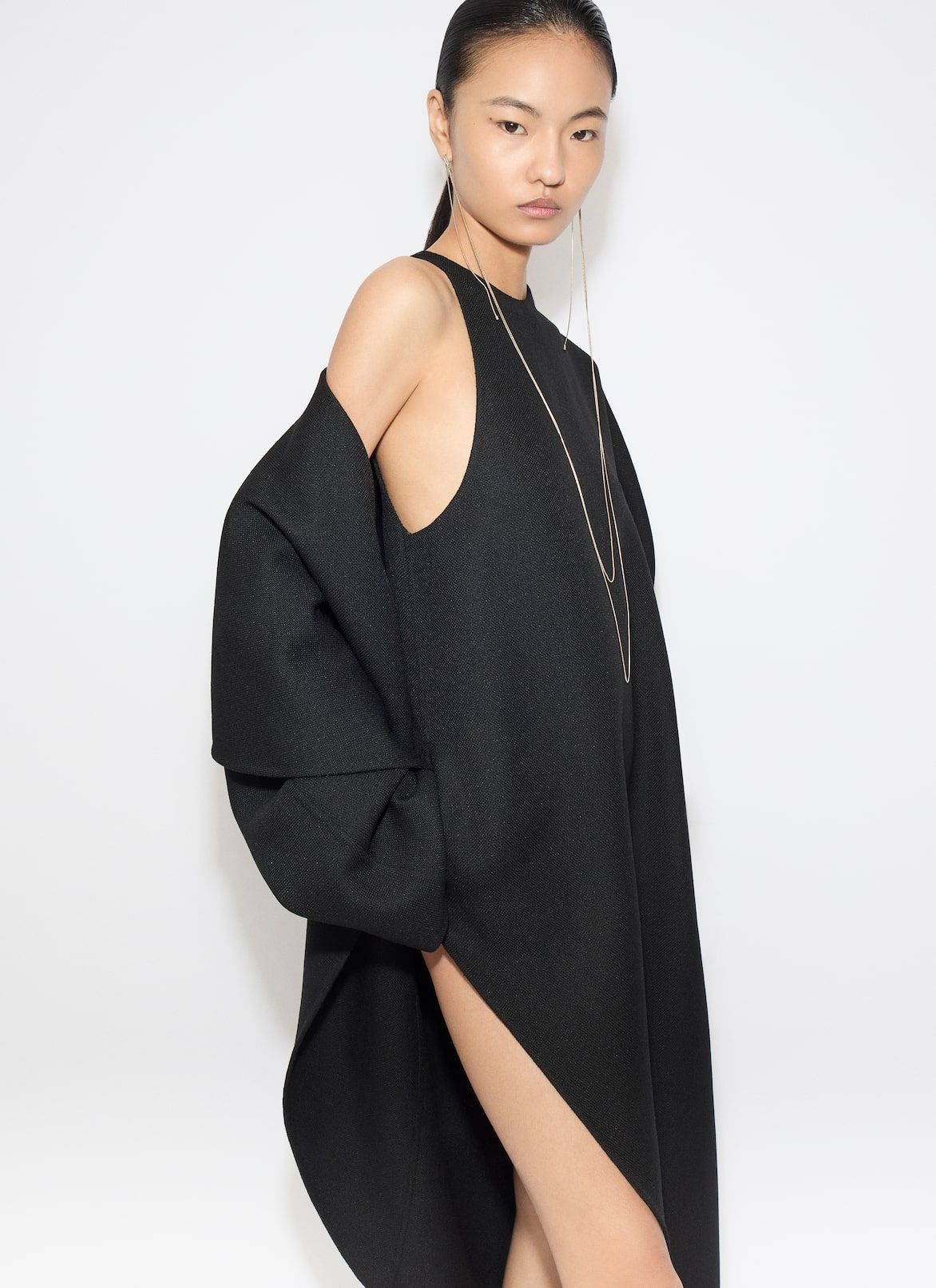 울 가자 랩 코트 ALAÏA  울 가자 랩 코트